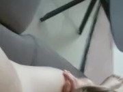 given the weather outside, a good blowjob is required and I cum on her small tits 6/16