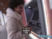 Public Agent Small tits ebony babe sucks big dick rides cowgirl and fucked doggystyle for cash 1/16