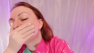 Surgical Gloves, Face Massage and Oil. ASMR video