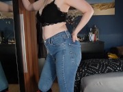 Jeans Cut-Out Fick** Spritz mir die Sahne auf den Arsch!!German Teen 1/16