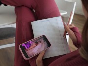 Я не хочу делать уроки! Тогда я жестко трахну твою попку🍑🍆😫👅🥴 1/16