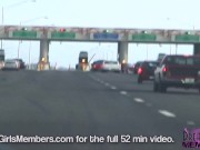 Baring Her Big Juggs And More In The Back Seat 15/16