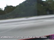 Baring Her Big Juggs And More In The Back Seat 7/16