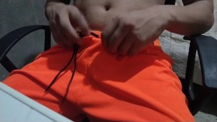 Skinny teen doing morning Handjob