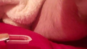 I shot a huge cumshot in dipping sauce after stepsister asks me to hand it to her