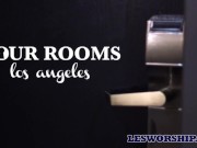 Tessa Lane found a sexy ebony beauty Ana Foxxx at a Hollywood club 15/16