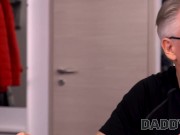 DADDY4K. Blonde has secret affair with boyfriend's dad in the kitchen 3/16