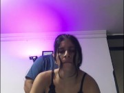 The tenant is fucked in a doggy position without her husband noticing. 12/16