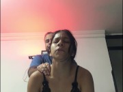 The tenant is fucked in a doggy position without her husband noticing. 4/16