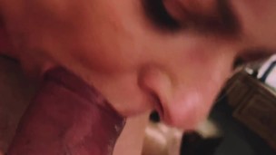 Lipstick blowjob on husband