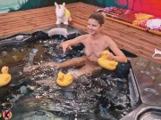 Naked Yoga and lesbian experience in the jacuzzi at Warehouse X 8/16