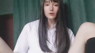 女装子オナニ－ Japanese crossdresser teasing