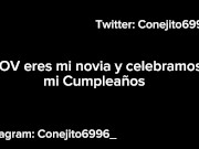 ASMR +18 POV ERES MI NOVIA Y FESTEJAMOS MI CUMPLEAÑOS 🔥🥵 XXX GEMIDOS DE HOMBRE MOANING