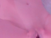 Playing with ice makes her hot! She cums on my fingers 14/16