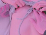 Playing with ice makes her hot! She cums on my fingers 2/16