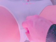 Playing with ice makes her hot! She cums on my fingers 5/16