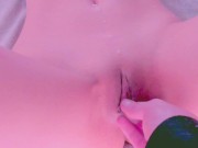 Playing with ice makes her hot! She cums on my fingers 9/16