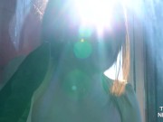 Juicy babe Hot Pearl loves to suck on the balcony, passionate fucking 7/16