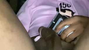 Black femboy enjoys his afternoon