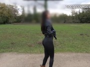 booty brunette does her first video casting 2/16