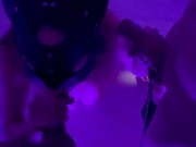 Double penetration in wife's pussy and hard sex in all holes with a friend at a house party 5/16