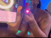 Ebony BBW Tries Out Vibrator With Camera To Put In Her Creamy Pussy