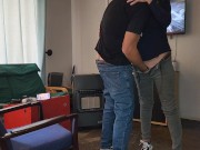 Fucking my neighbors wife standing missionary while he is in the bathroom 1/16