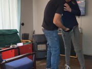 Fucking my neighbors wife standing missionary while he is in the bathroom 3/16