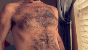 After run sweaty gym short exposed hairy cock teaser
