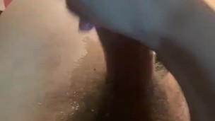 A cumshot after hours of masturbation