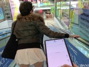 In the Shopping Center with remote control toys and we get dripping wet pussy in public 10/16