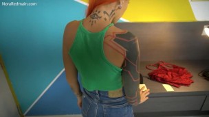 Young Tattooed Babe Stuffed Her Butthole With a FREUTOY Butt Plug - Nora Redmain FULL