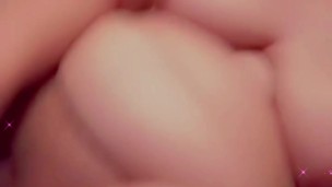 Fairy girl with boobs boobs plays with her fat tight pussy