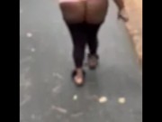 Taking a walk at the park