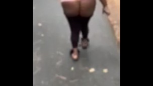 Taking a walk at the park