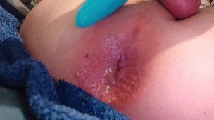 Cute Sissy Femboy Fucked herself with a 50cm Snake