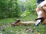 Milf walks like a dog on a leash 13/16