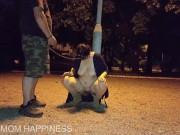 Good public slave on leash 12/16