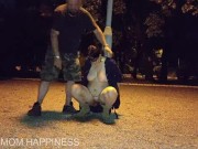 Good public slave on leash 15/16