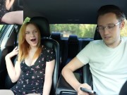 Surprise Verlonis for Justin lush Control inside her pussy while driving car in Public 1/16