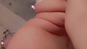 Chubby fairy slut plays with her big boobs and ass