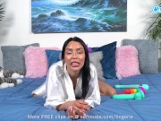 Cute Hot Brunette Teen Stuffs Her Tight Pussy With Multiple Toys 4/16