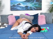 Cute Hot Brunette Teen Stuffs Her Tight Pussy With Multiple Toys 6/16