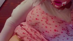 Chubby fairy slut plays with her fat tight pussy