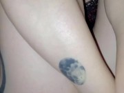 Blindfolded babe begs for more throbbing cock