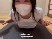 超絶可愛い彼女のトレーニングを手伝ってたら勃起したからちんぽぶち込んでみた/日本人カップル/素人 6/16