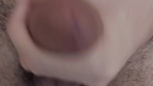 Playing with my big cock after taking a shower