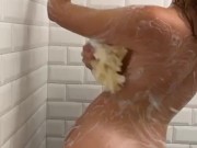 Hot Milf with Fit body taking shower 14/16