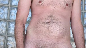 Big dick daddy Dom strokes in the shower and cums all over you