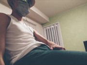【もっこり＆手コキ】昼間からエロ動画見ながら、喘いでは扱く20代の休日の過ごし方